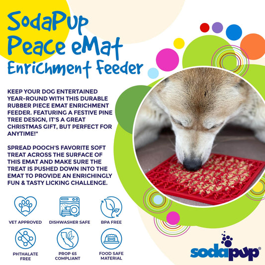 "Peace" Christmas Tree emat - Enrichment Lick Mat for Dogs and Cats | Christmas Tree design | SodaPup - BIG FRENCHIES