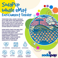 Whale eMat - Enrichment Lick Mat for Dogs and Cats - with Suction Cups | Whale Design | USA Made - BIG FRENCHIES