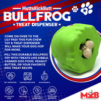 Bull Frog Dog Chew Toy & Treat Dispenser - USA Made | SodaPup - BIG FRENCHIES