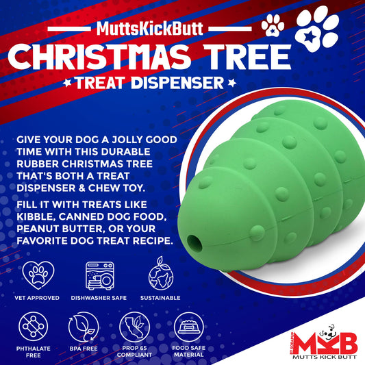 Christmas Tree Dog Toy - Durable Rubber Chew Toy for Large Dogs | USA Made - BIG FRENCHIES