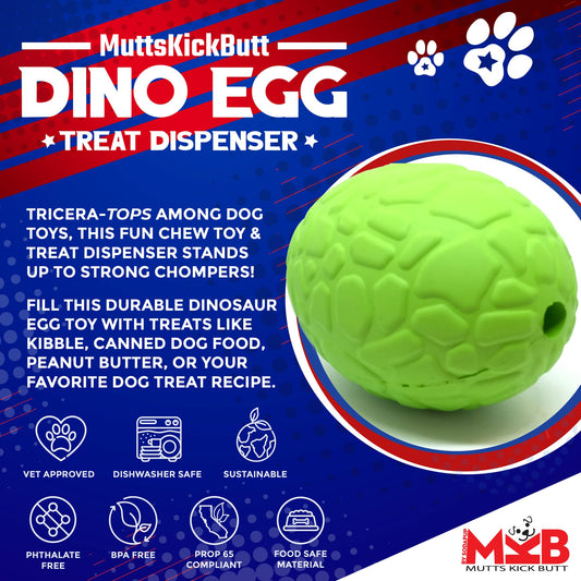 Dinosaur Egg Dog Chew Toy & Treat Dispenser - USA Made | SodaPup - BIG FRENCHIES