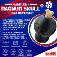 Magnum Sugar Skull Dog Chew Toy & Treat Dispenser - USA Made | SodaPup