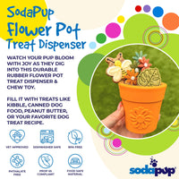 Large Flower Pot eCup Dog Treat Dispenser | Durable USA-Made Enrichment Toy | SodaPup - BIG FRENCHIES