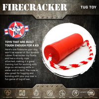 USA-K9 Firecracker Floating Training Dummy | K9 Handler Reward Toy | Red | USA Made - BIG FRENCHIES