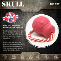 USA-K9 Skull Dog Chew Toy & Treat Dispenser - Made in USA | SodaPup - BIG FRENCHIES
