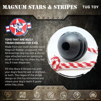USA-K9 Magnum Stars and Stripes Rubber Dog Toy | K9 Handler Reward Toy | USA Made - BIG FRENCHIES