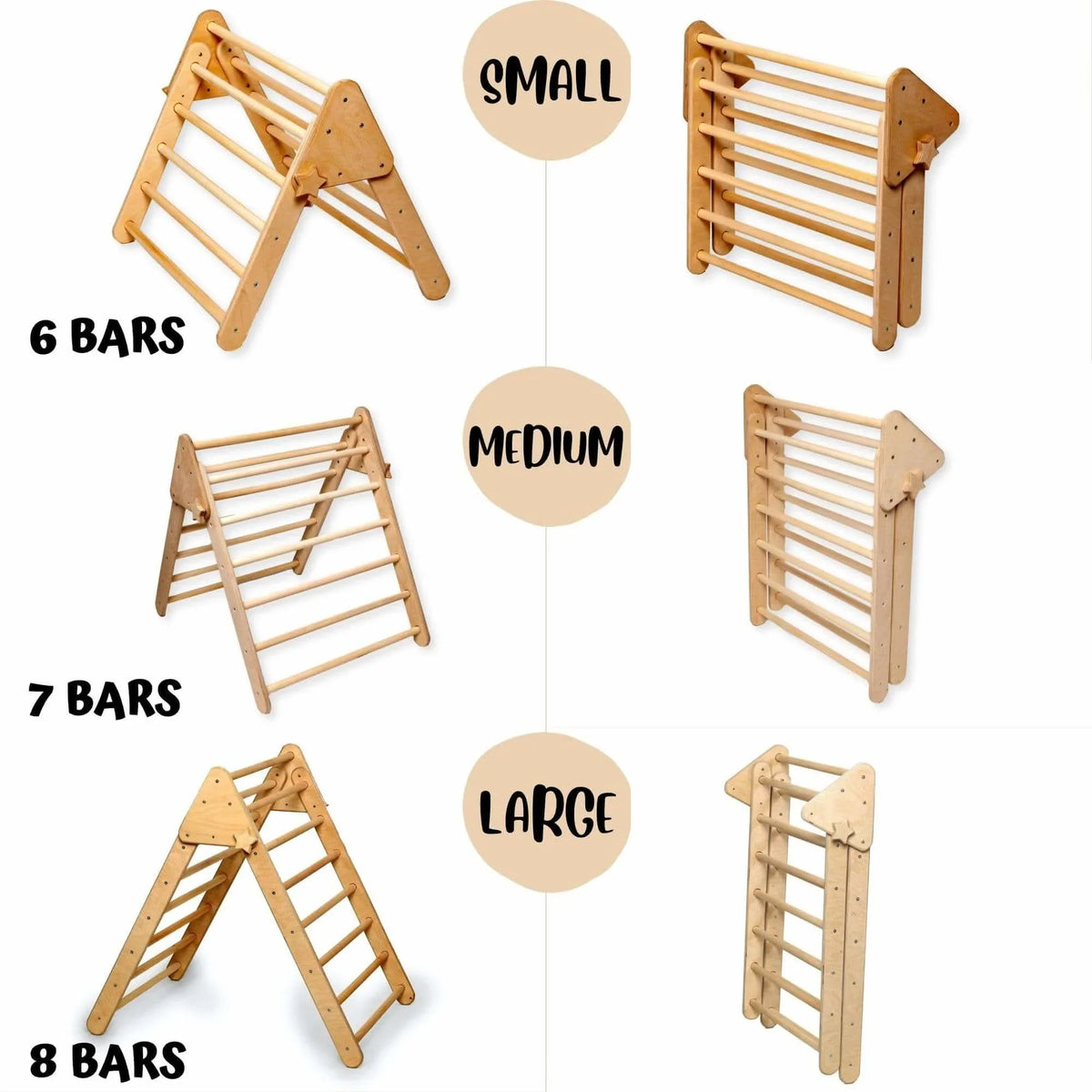 3 size Montessori Triangle Climber Set | Indoor Playground for Kids - BIG FRENCHIES