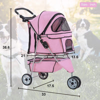3 Wheels Pet Stroller - BIG FRENCHIES