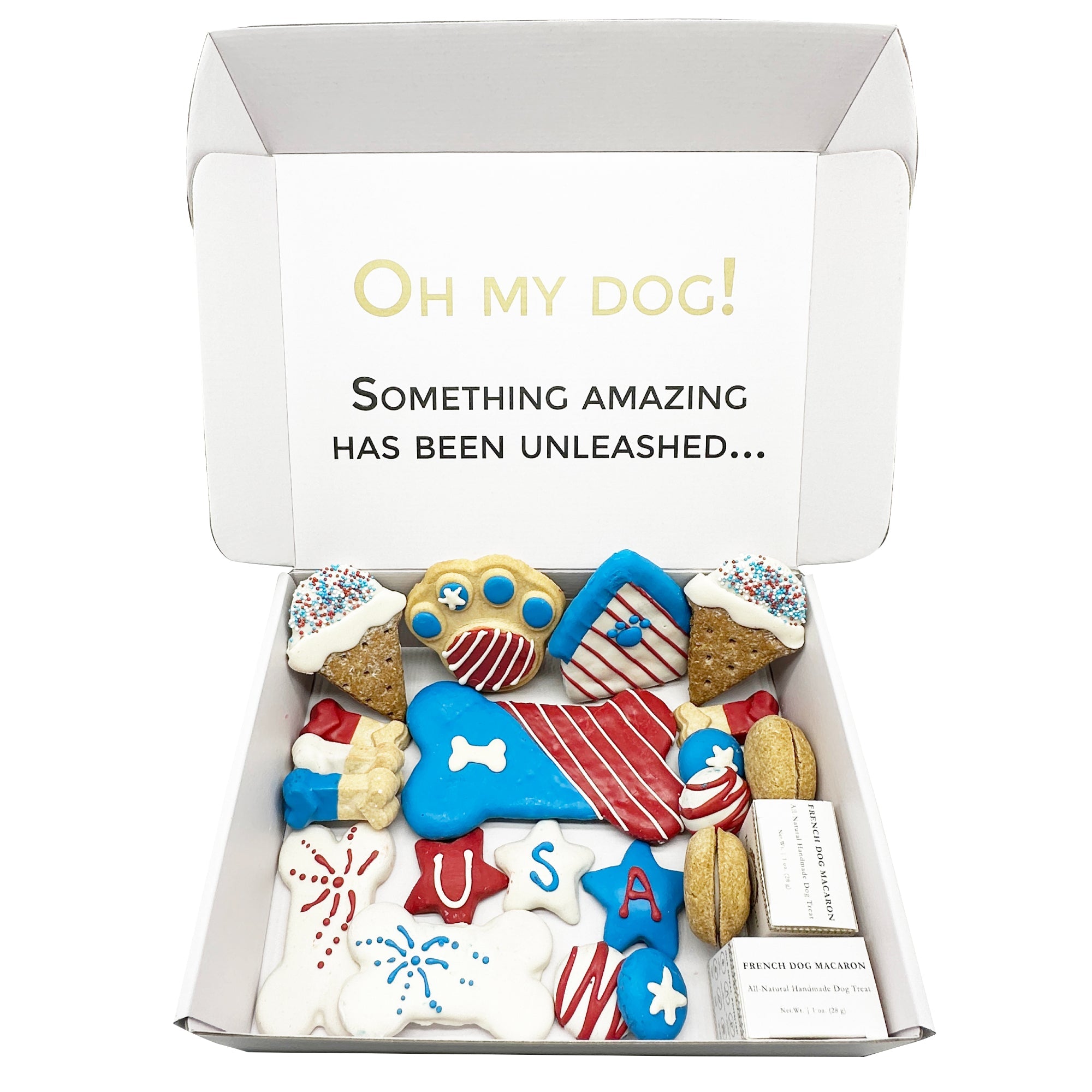 USA Themed Dog Treats Gift Box - BIG FRENCHIES