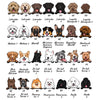 Custom & Personalized Dog Breeds Baby Onesie Gift for Baby Shower, Pregnancy Announcement, Newborn Gift, New Sibling