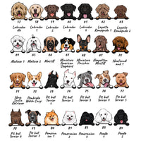 Custom & Personalized Dog Breeds Baby Onesie Gift for Baby Shower, Pregnancy Announcement, Newborn Gift, New Sibling