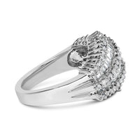 14K White Gold Diamond Cocktail Ring Band (1 3/4 Cttw, H-I Color, SI2-I1 Clarity) - Size 6-1/2