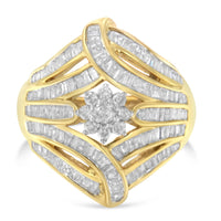 10K Yellow Gold Diamond Ring (1 Cttw, I-J Color, I2-I3 Clarity) - Size 7
