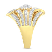 10K Yellow Gold Diamond Ring (1 Cttw, I-J Color, I2-I3 Clarity) - Size 7