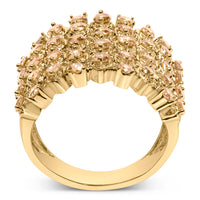 10K Yellow Gold 2.0 Cttw Brown Diamond Mesh Link Cocktail Ring