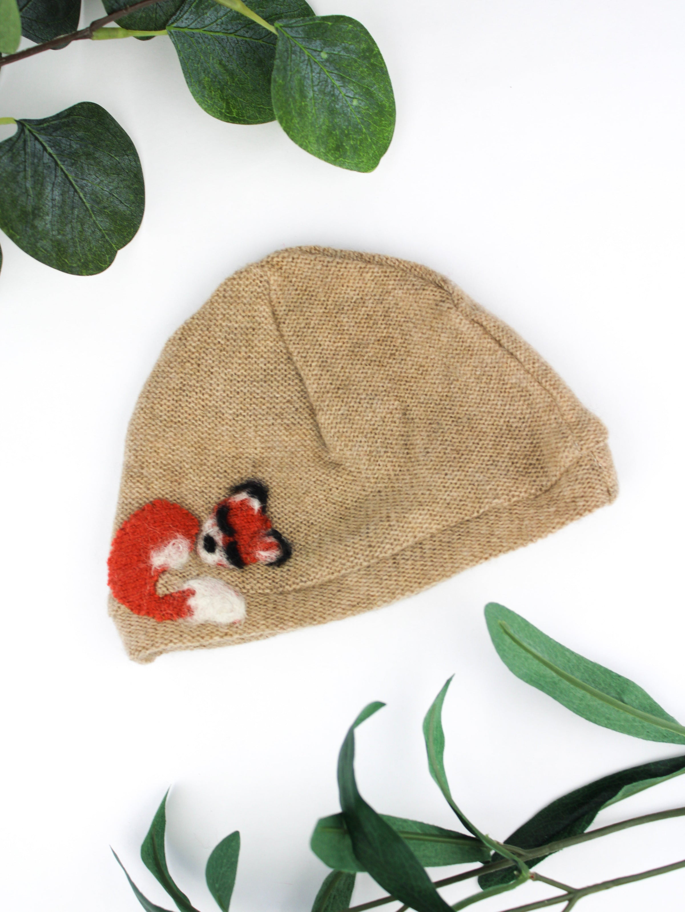 Sleeping Fox Cashmere Hat - Newborn - BIG FRENCHIES