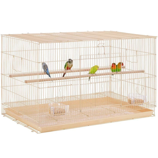 30" Bird Cage with Slide-Out Tray and Wood Perches - BIG FRENCHIES