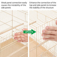 30" Bird Cage with Slide-Out Tray and Wood Perches - BIG FRENCHIES