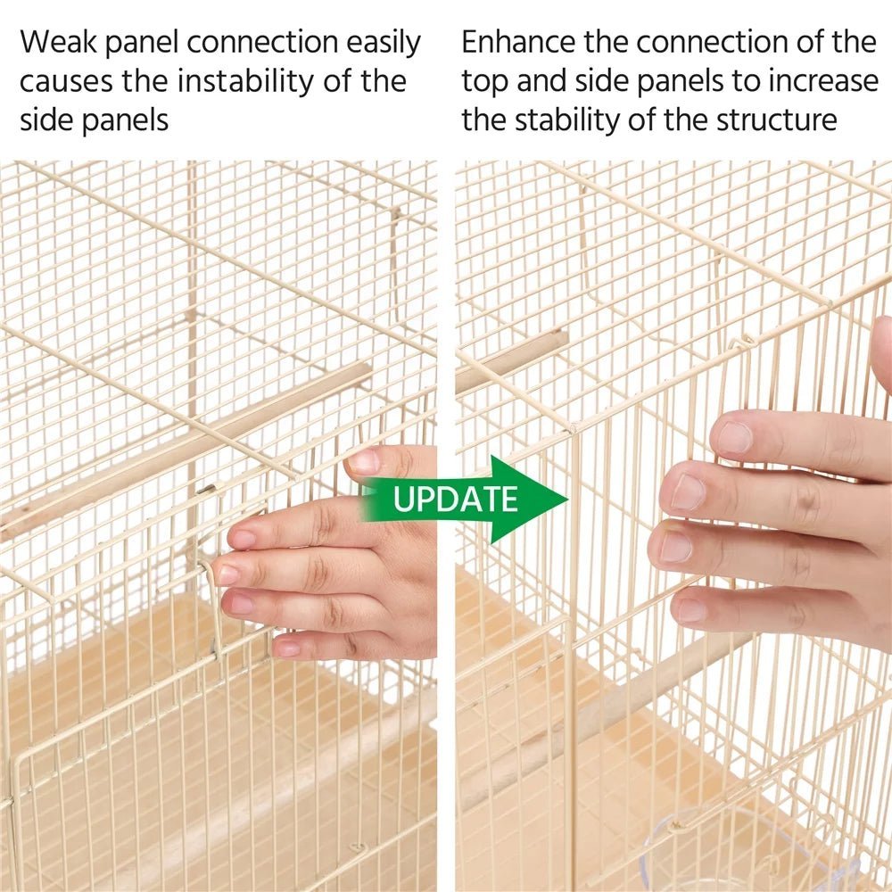 30" Bird Cage with Slide-Out Tray and Wood Perches - BIG FRENCHIES