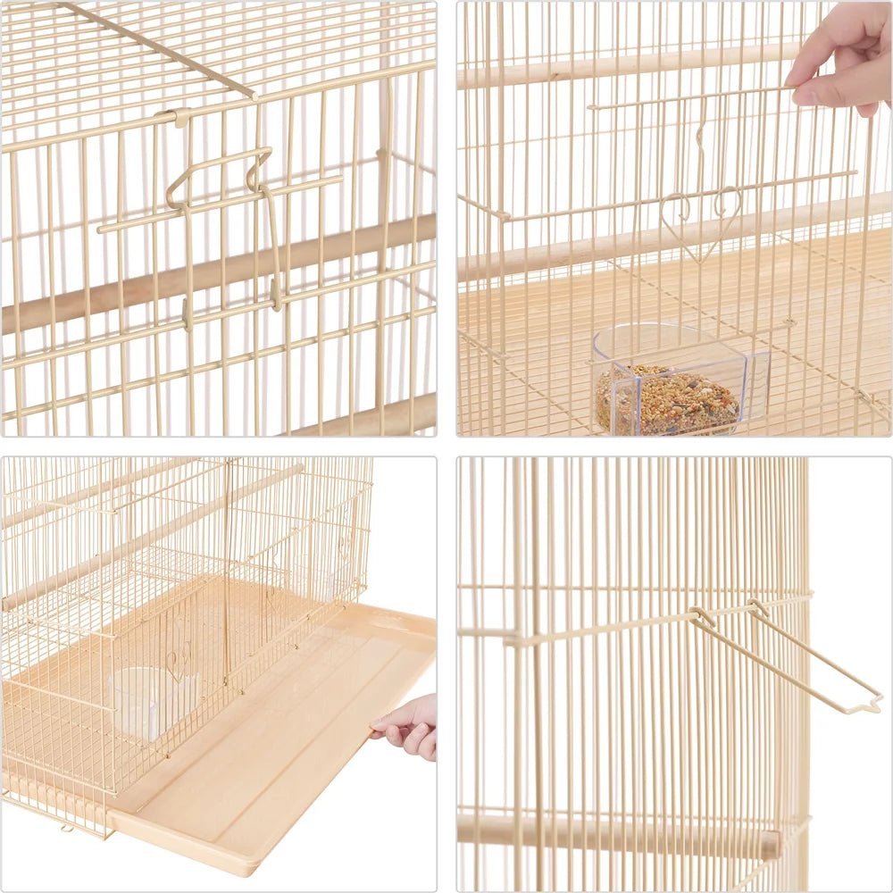 30" Bird Cage with Slide-Out Tray and Wood Perches - BIG FRENCHIES