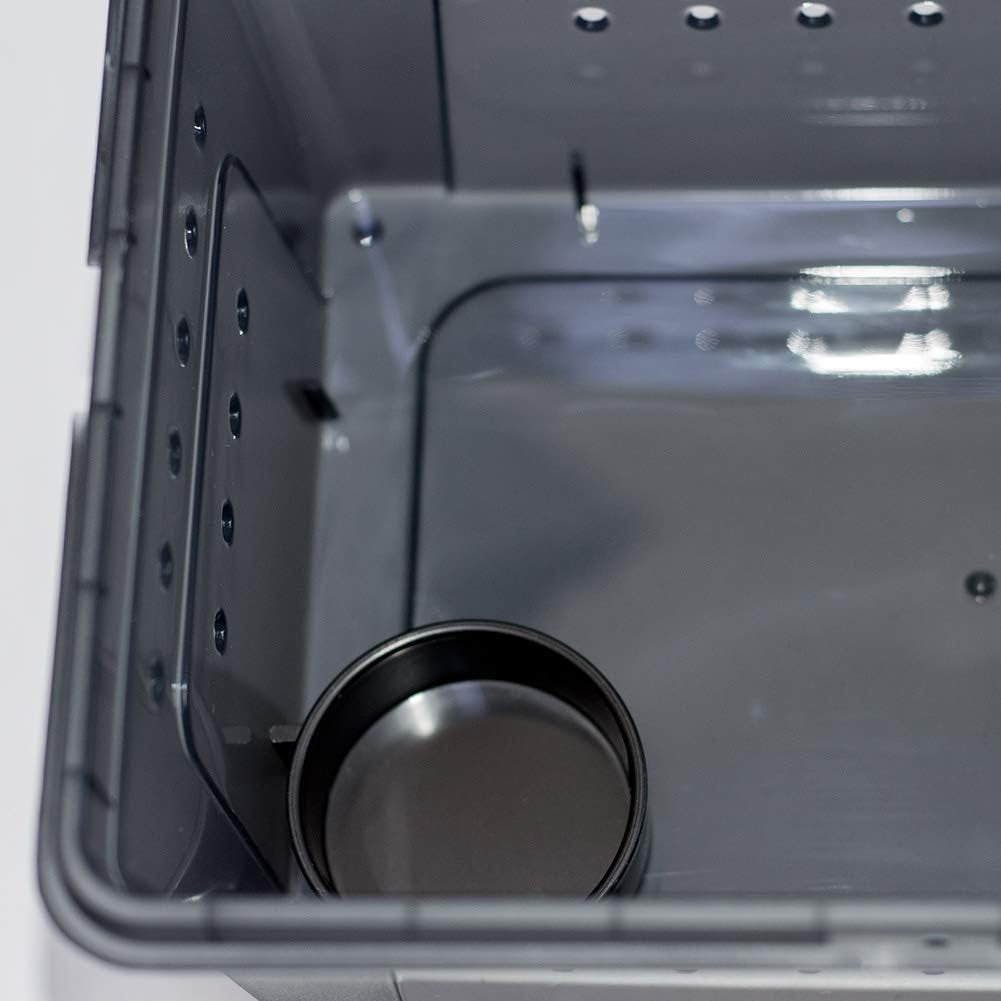 Portable Reptile Terrarium Habitat for Mini Pet Houses Breathable Holes Stackable Container (Black-M) - BIG FRENCHIES