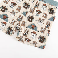 Camp Paws (Short PJ Set) - Blue - BIG FRENCHIES
