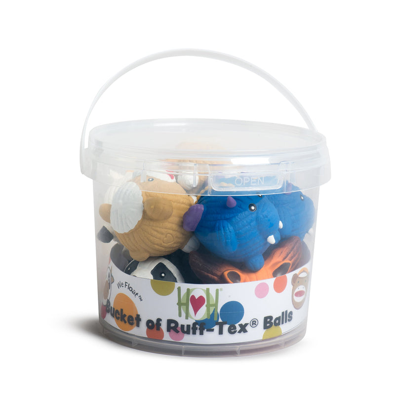Ruff-Tex® Bucket of Latex Balls Dog Toys, 10 Pack, Small - BIG FRENCHIES