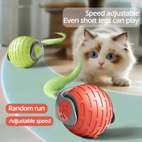 New Interactive Cat Toys Ball Auto Electric Rolling Ball Toys For Cat Kitty Pets Smart Automatic Teaser USB Rechargeable