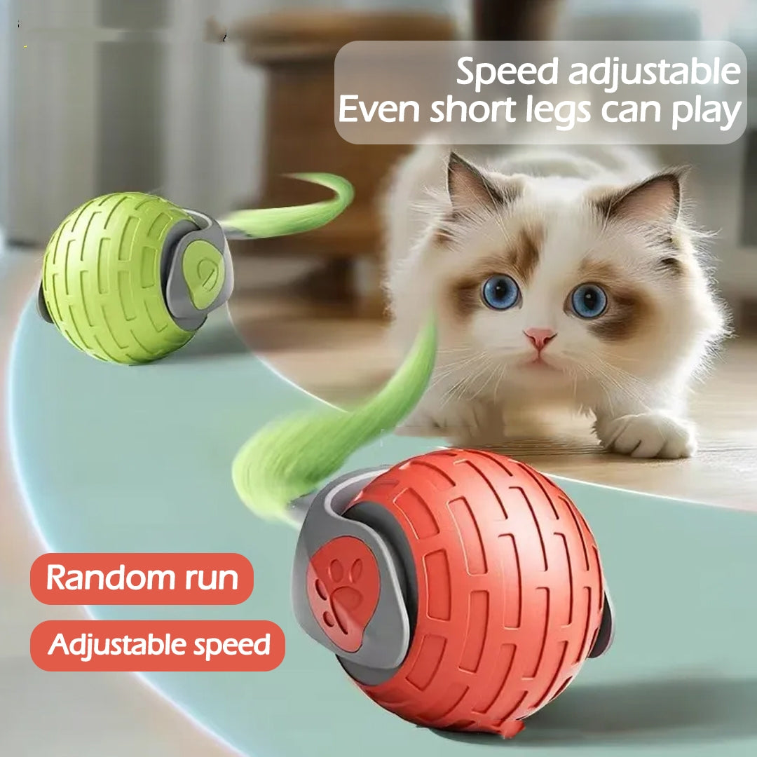 New Interactive Cat Toys Ball Auto Electric Rolling Ball Toys For Cat Kitty Pets Smart Automatic Teaser USB Rechargeable