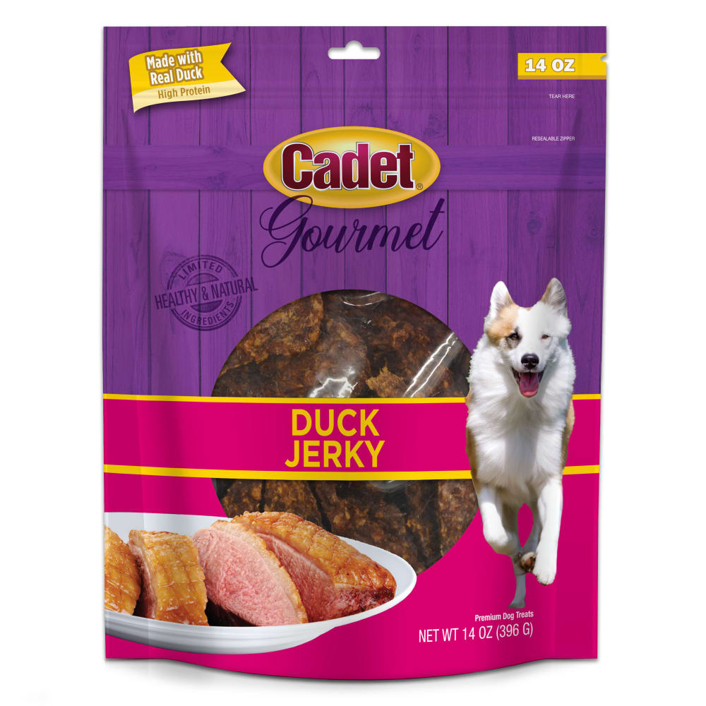 Cadet Gourmet Duck Jerky Dog Treats High Protein Chew 14 oz.