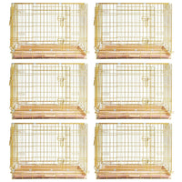 24-42" Collapsible Copper Gold Dog Crate GLD24-42