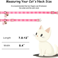 2 Pack Pink Cat Collars Spring Summer Breakaway Cat Collar With Bell, Bow And Flower Pendant, Adjustable Kitten Collars 