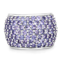 4.22 Carat Genuine Tanzanite .925 Sterling Silver Ring