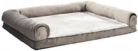 Amazon Basics Dog Bed with Cooling Gel Memory Foam, Pressure-Relief Support for Dogs up to 55lbs, Non-Slip Bottom, Machine Washable Cover, Large Sized (36" x 27"), Brown