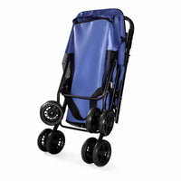 Pet Stroller, Foldable 4-Wheel Design, Breathable Mesh Dog Cat Stroller with Shockproof Wheels, Brake System, Storage Tr