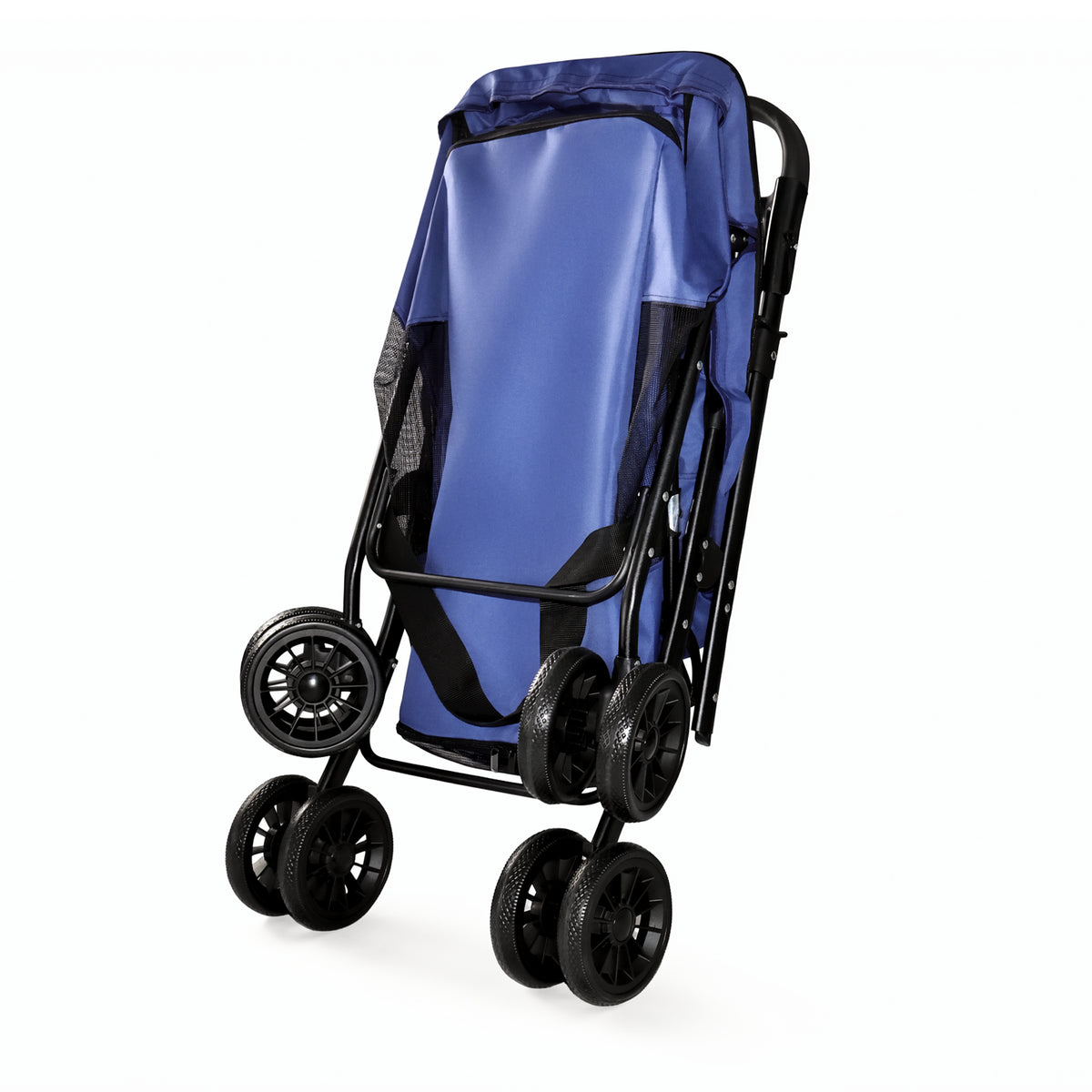 Pet Stroller, Foldable 4-Wheel Design, Breathable Mesh Dog Cat Stroller with Shockproof Wheels, Brake System, Storage Tr