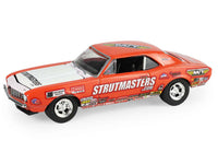 1969 Ford F-250 Pickup Truck Red and 1969 Chevrolet Camaro Z28 "Dan Fletcher" Orange with White Hood "NHRA Safety Team" with Enclosed Car Trailer "Racing Hitch & Tow" Series 6 1/64 Diecast Model Cars by Greenlight