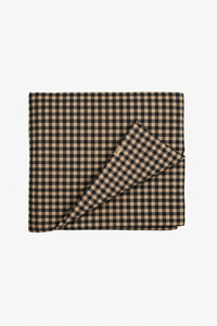 Brown Black Gingham Crib Quilted Blanket