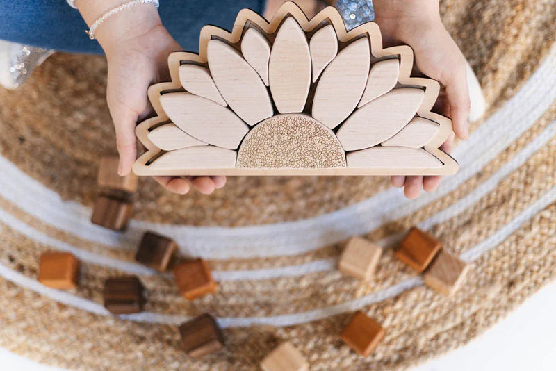 Handcrafted Sunflower Wooden Puzzle - BIG FRENCHIES