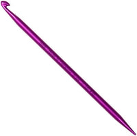 addi addiDuett 3.5mm lime crochet hook with knitting needle tip, about 6 inches long - view 3