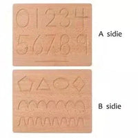 Reversible Number Wooden Tracing Board - BIG FRENCHIES
