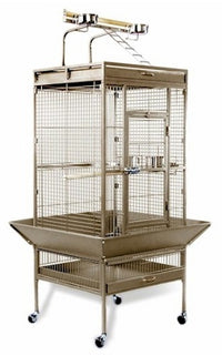 Prevue Pet Products Medium Wrought Iron Select Bird Cage 3152 in Pewter, Play Top Parrot and Cockatiel Cage