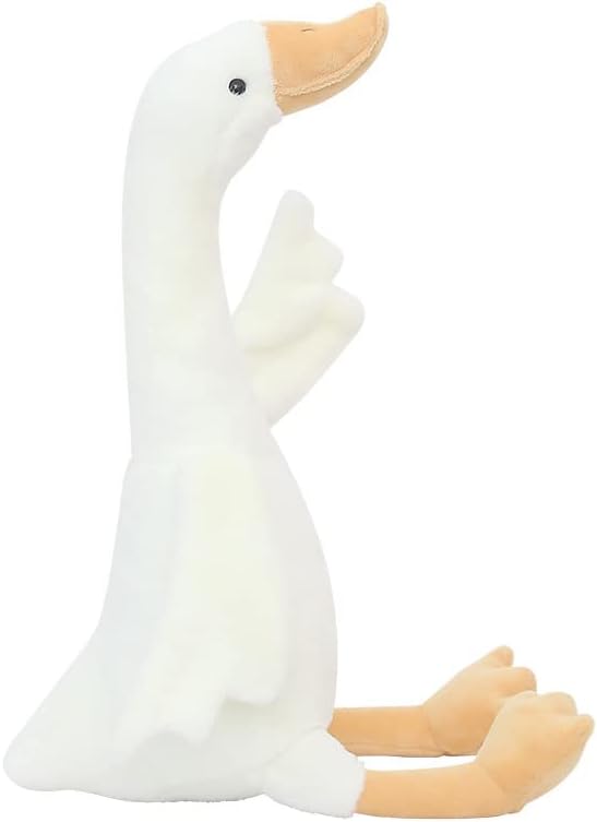 CHELEI2019 white swan stuffed animal, 15.7 inch goose plush with embroidered details - view 4
