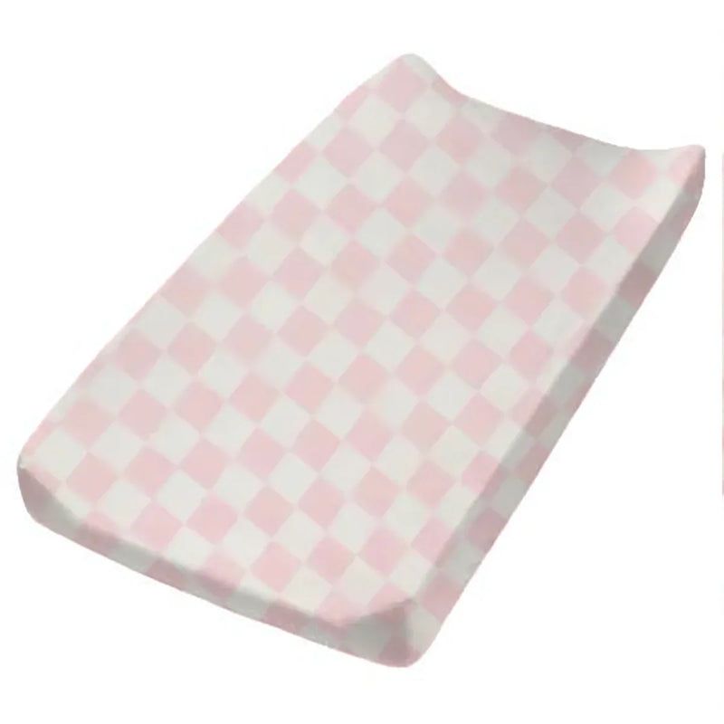 Pink Sugar Checkered Changing Pad Cover - BIG FRENCHIES