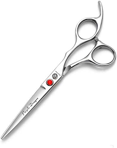 Purple Dragon 8 inch Sharp Edge Hair Cutting Shears with Bag – Essentials for Dogs - 6.0 inch - image 4