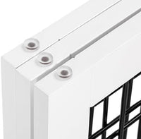 Spirich Freestanding Wire Pet Gate for Dogs, 60 inches Extra Wide, 30 inches Tall Dog Gate for The Houes, Doorway, Stairs, Pet Puppy Safety Fence, White 3 Panels