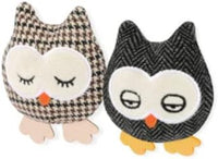 P.L.A.Y. Cute Cat Toys - Feline Frenzy Animal Critter Themed Catnip Filled Toy, Great for Adult Cats and Kittens - Machine Washable, Recycled Materials, Crinkles, Rattle (Hooti-Ful Owl, Set of 2)