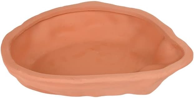 Extra Large Reptile Bathing Pool Reptile Feeding Dish Water Bowl - Red Pottery