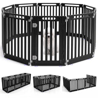 Dog Playpen 10 Panel 31.5" Height Indoor Outdoor Pet Fence