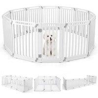12-Panel Dog Playpen 31.5" Height Indoor Outdoor Pet Fence